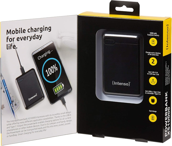 INIU Power Bank, 22.5W Fast Charging 10000mAh PowerBank & Intenso 7313530 Powerbank XS 10000, extern
