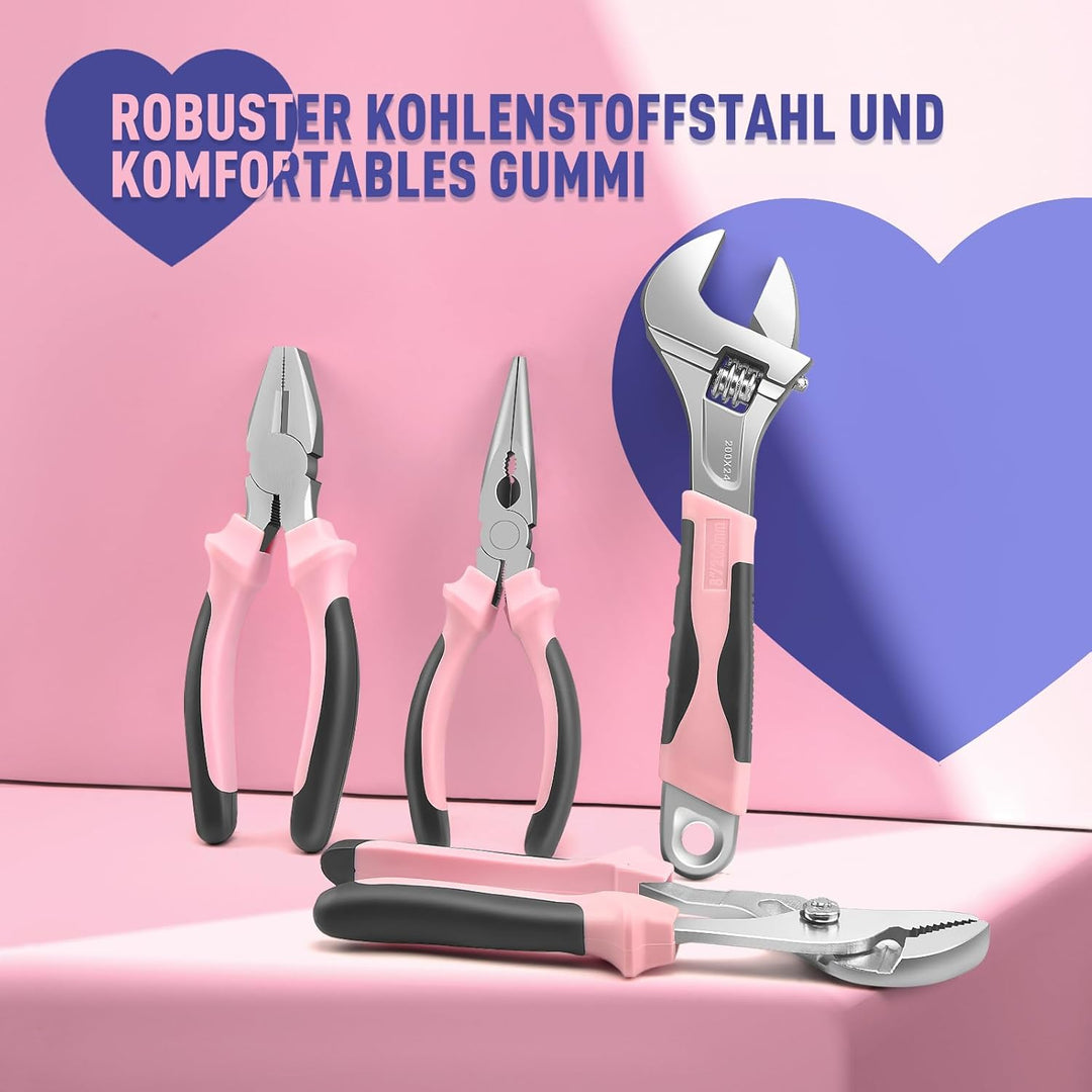 ‎Sundpey Werkzeugkoffer Gefüllt Profi 148tlg - Haushalts-Werkzeugkoffer Werkzeugkasten Werkzeug-set