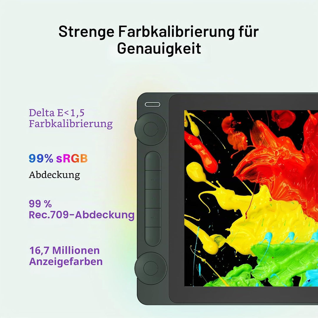 HUION Kamvas 13 Gen 3 SE Grafiktablett mit Display, 13,3" volllaminiertes Grafiktablett, Zeichentabl