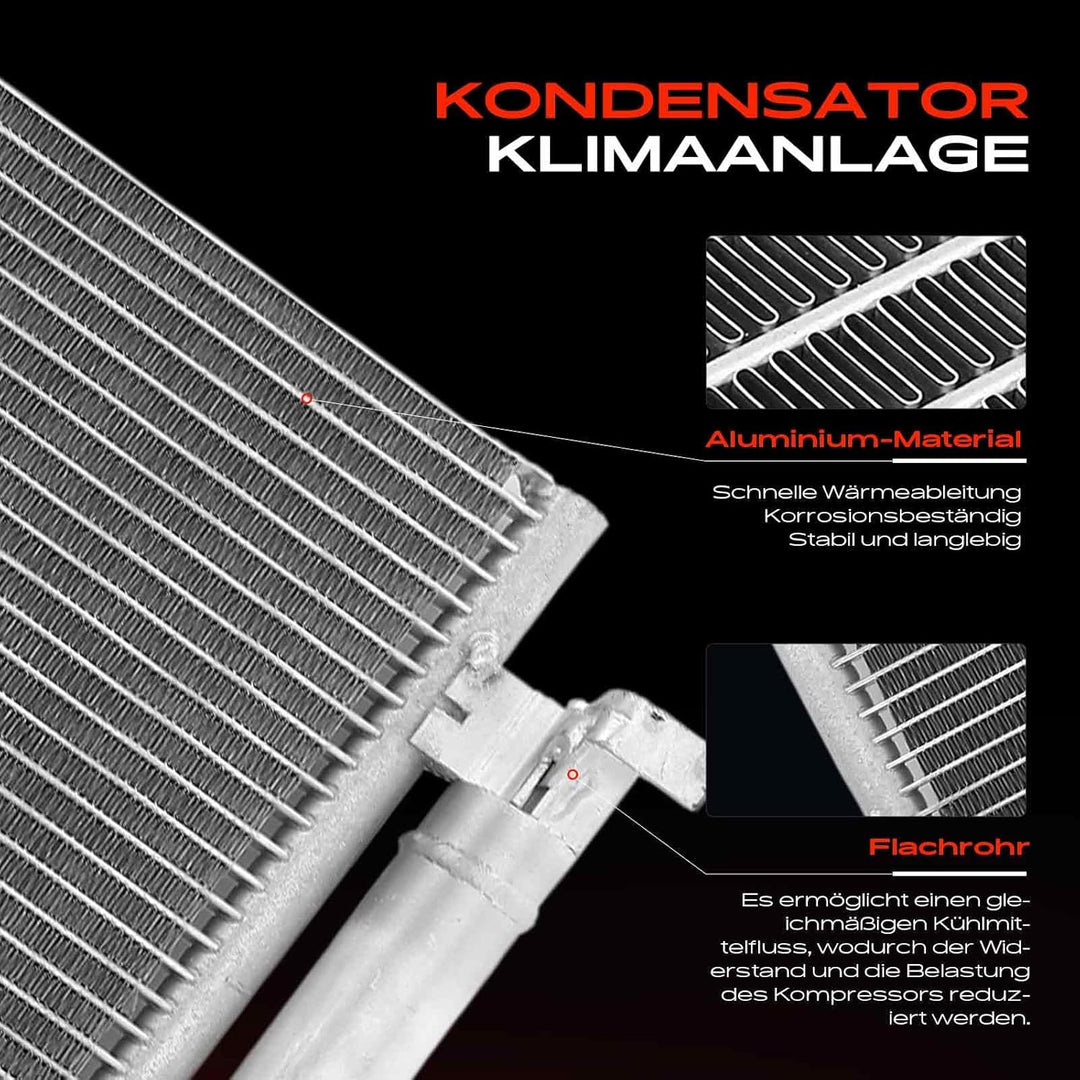 Frankberg Kondensator Klimaanlage Kompatibel mit C-Max II DXA/CB7 DXA/CEU 1.0L 2012-2019 Focus III 1