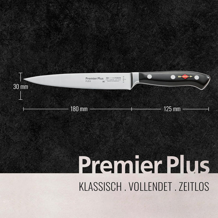 F. DICK Filetiermesser, Filiermesser, Premier Plus (Messer mit Klinge 18 cm, X50CrMoV15 Stahl, nicht