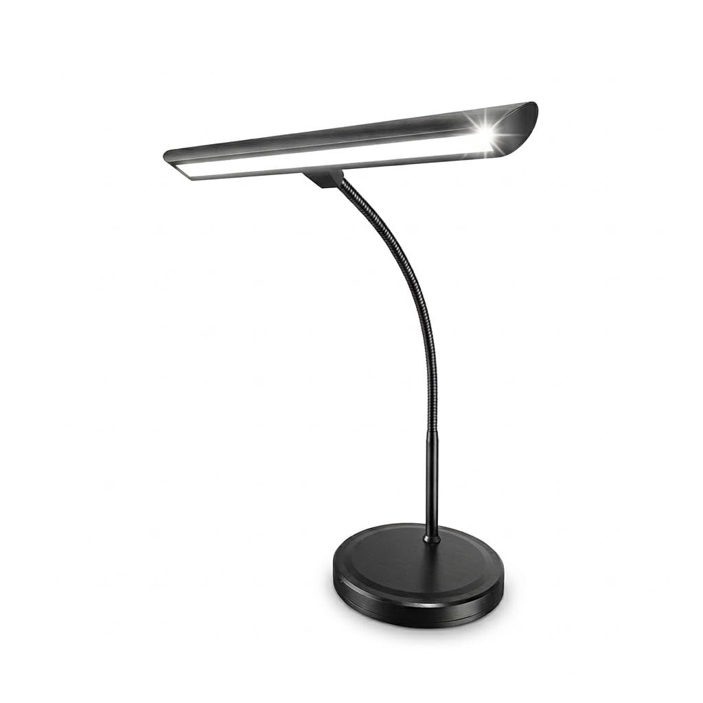 Infitronic IN18LEDKL – 18 LEDs Klavierleuchte Klavierlampe Tischlampe Warmweisses Licht Dimmbar USB