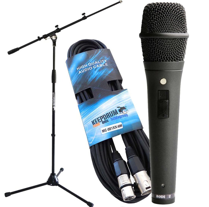 Rode M2 Mikrofon + keepdrum Mikrofonständer + Mikrofonkabel