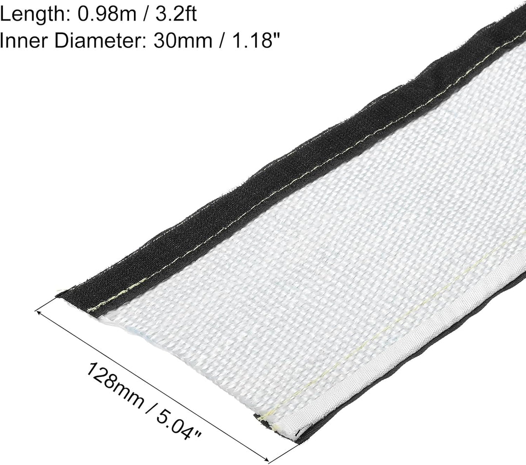 QUARKZMAN 1.5mm Dicke Aluminiumfolie Hitzeschutzschlauch 30mm Innendurchmesser Hitzeschutz Aluminium
