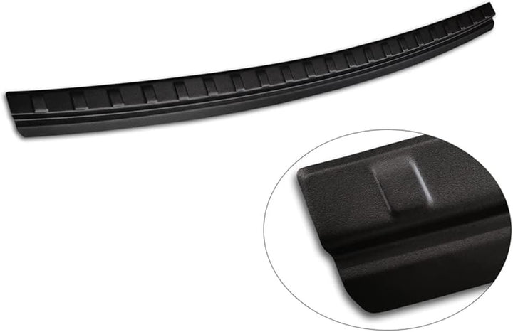 Avisa Matt-schwarz Edelstahl Heckstossstangenschutz kompatibel mit Jeep Compass 2017- 'Ribs'