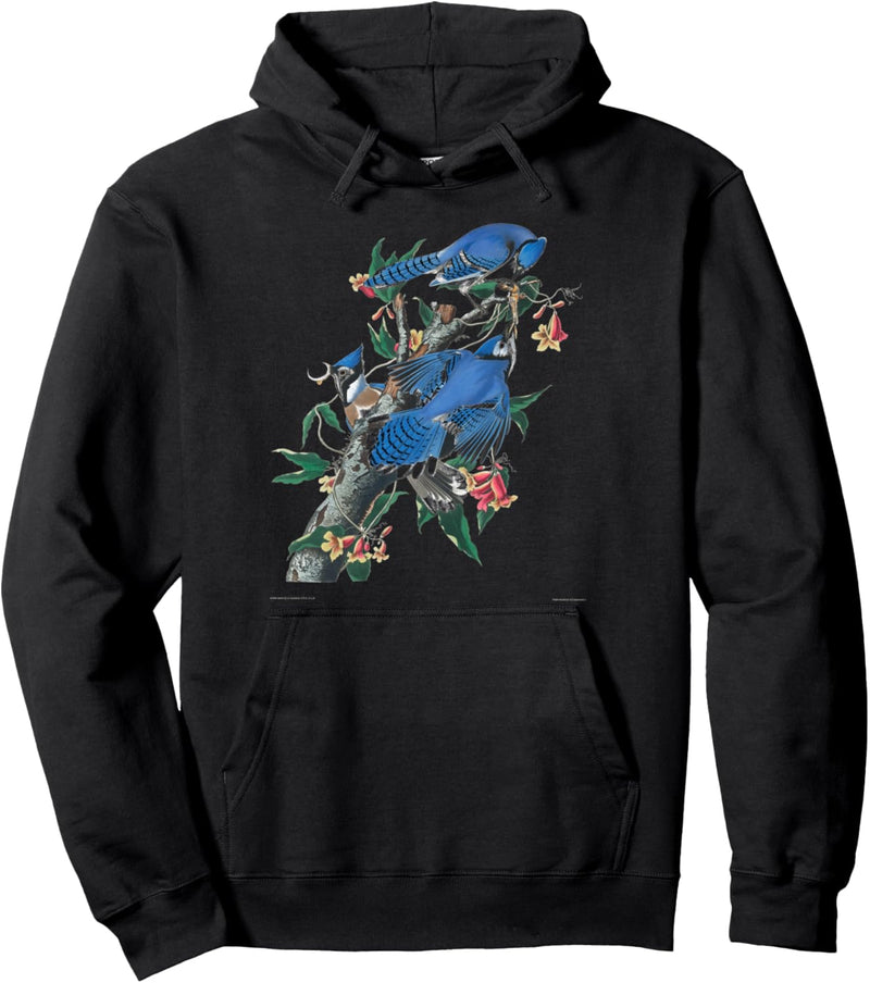 Vintage BlueJays Birdwatcher Bird Illustration Design Pullover Hoodie