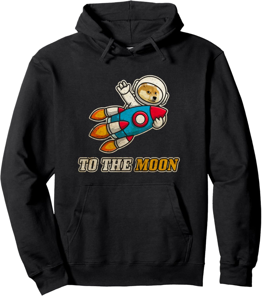Dogecoin To The Moon - Episches Doge Coin Crypto Meme Pullover Hoodie