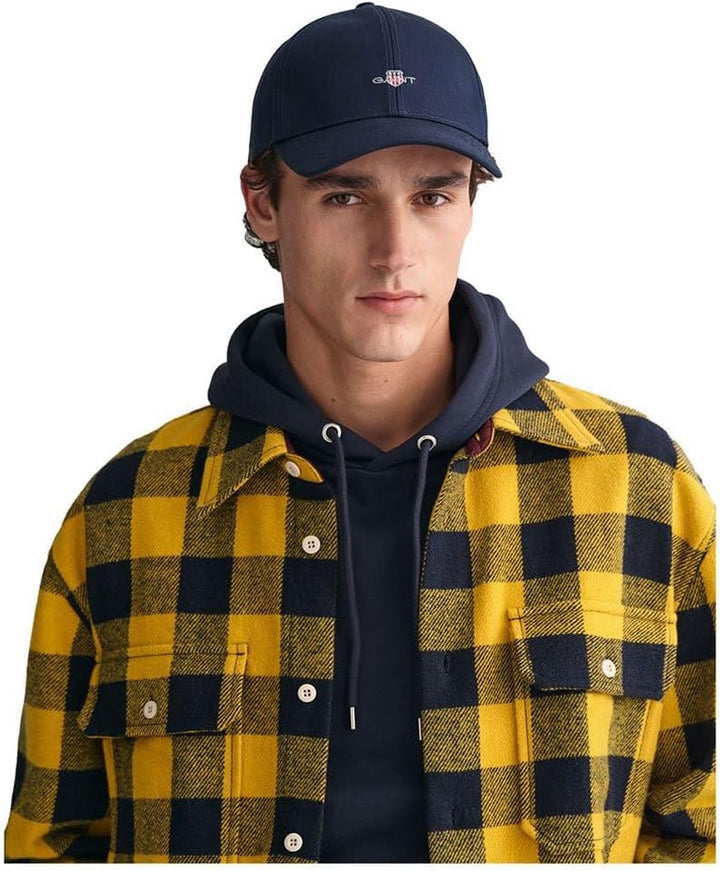 GANT Unisex. HIGH Cotton Twill Cap, Marine, Standard