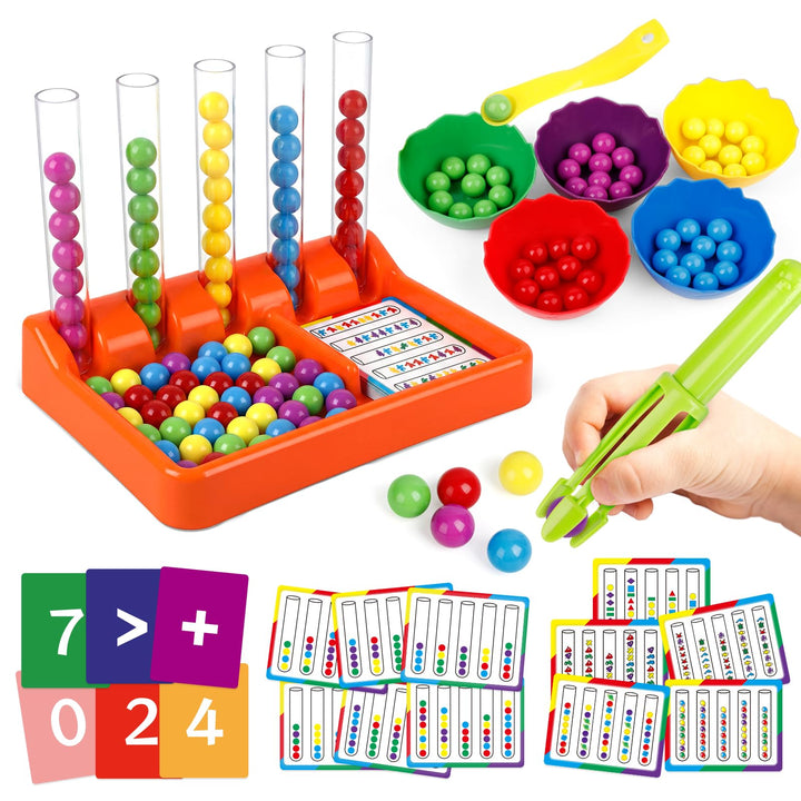 Farben Lernen Ab 3 4 5 Jahre, Montessori Spielzeug, Zähl und Farbsortierspielzeug für Kinder, Mathem
