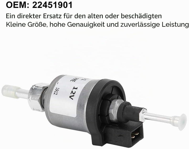 Heizungspumpe, Dieselheizung Passend für Eberspacher Airtronic D2/D4 12V OEM: 22451901
