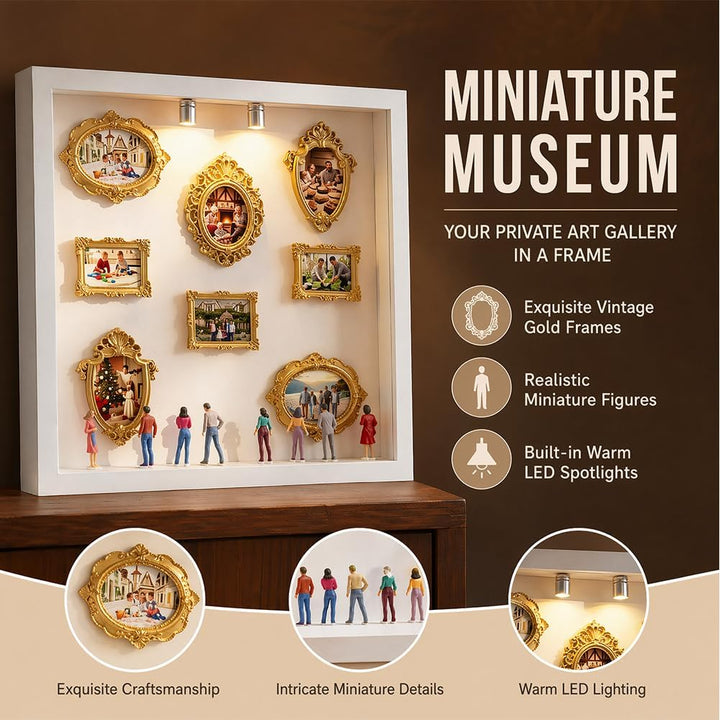 DIY Mini Museum Silhouette Box,Neu Kreatives Erinnerungsdisplay Kit,Minis Vintage Bilderrahmen Mit G