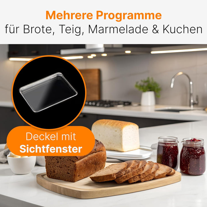 Clatronic BBA 3774 Brotbackautomat Küchenmaschine Brotbackmaschine Brotmaschine Brot backen, bread m