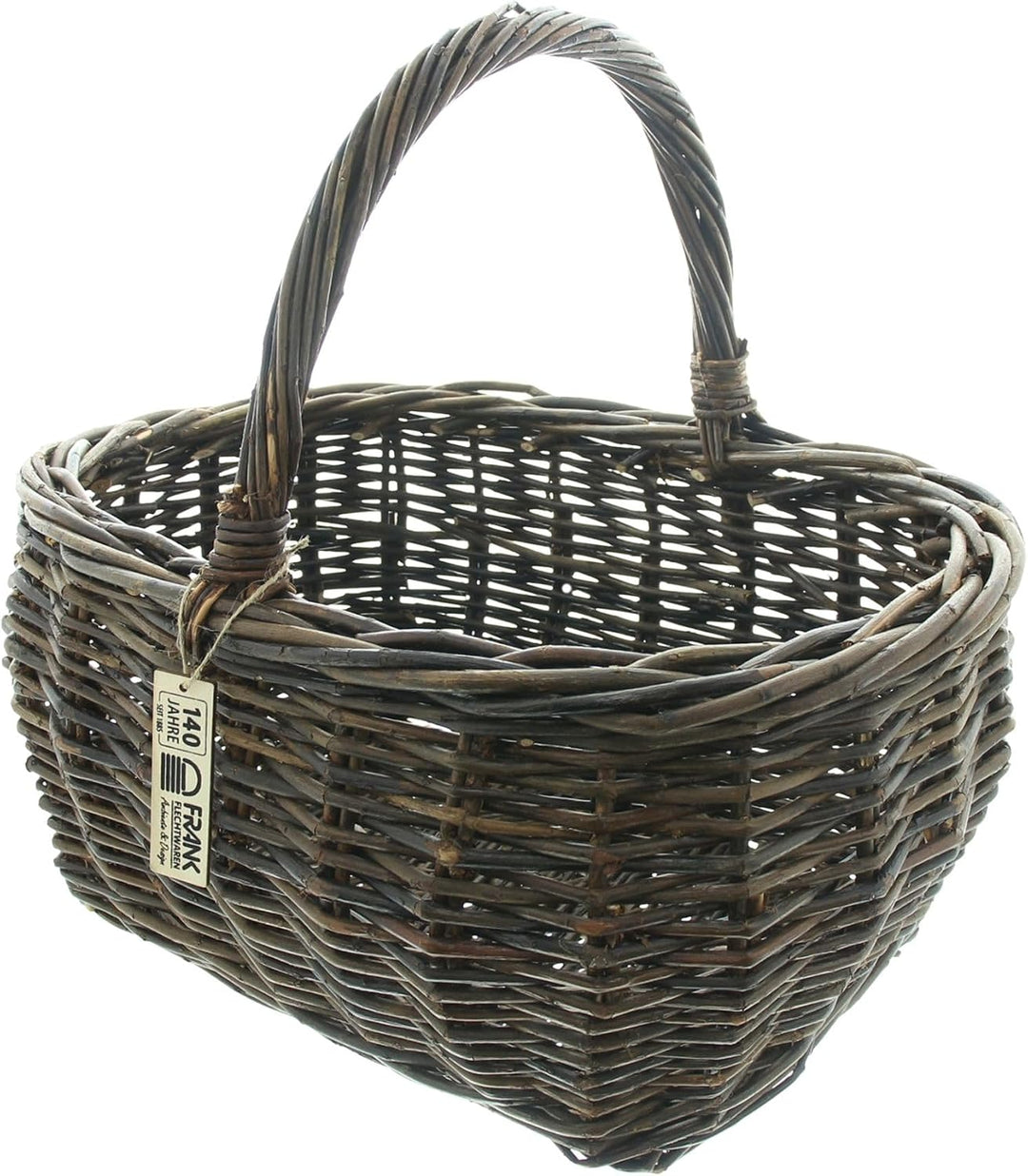 FRANK FLECHTWAREN Einkaufskorb Salice, Vollweide Masse: 46 x 35 x 22 cm, GH 39 cm, toller Begleiter,