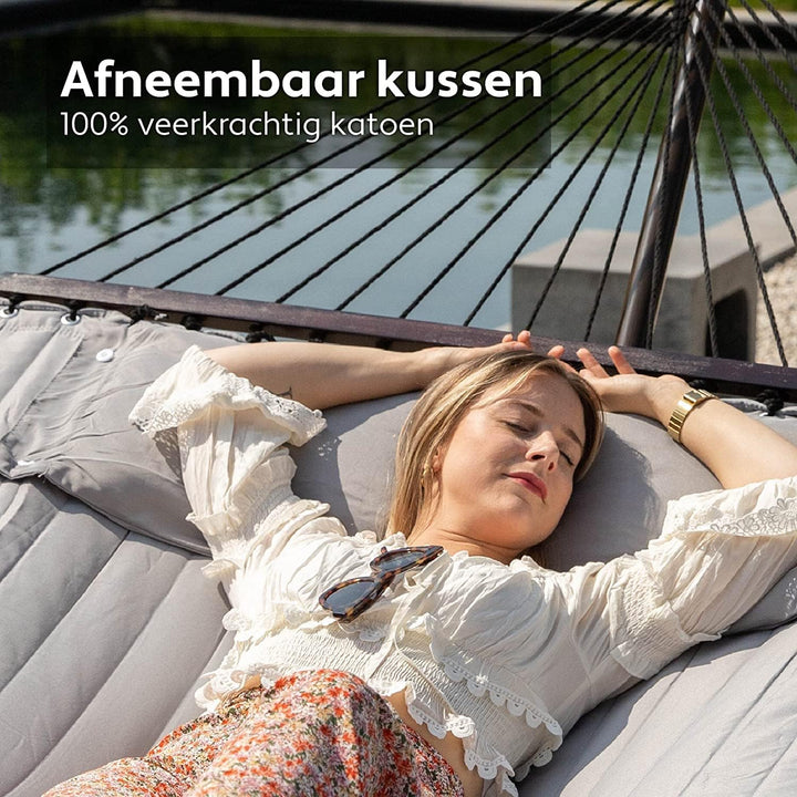 VITA5 Hängematte Outdoor - Hängematte mit Gestell für den Garten, Pool & Balkon - Grosszügige Hängem