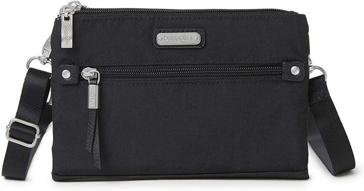 Baggallini Damen New Classic Small Crossbody Bag Subway Umhängetasche klein, Einheitsgrösse Schwarz,