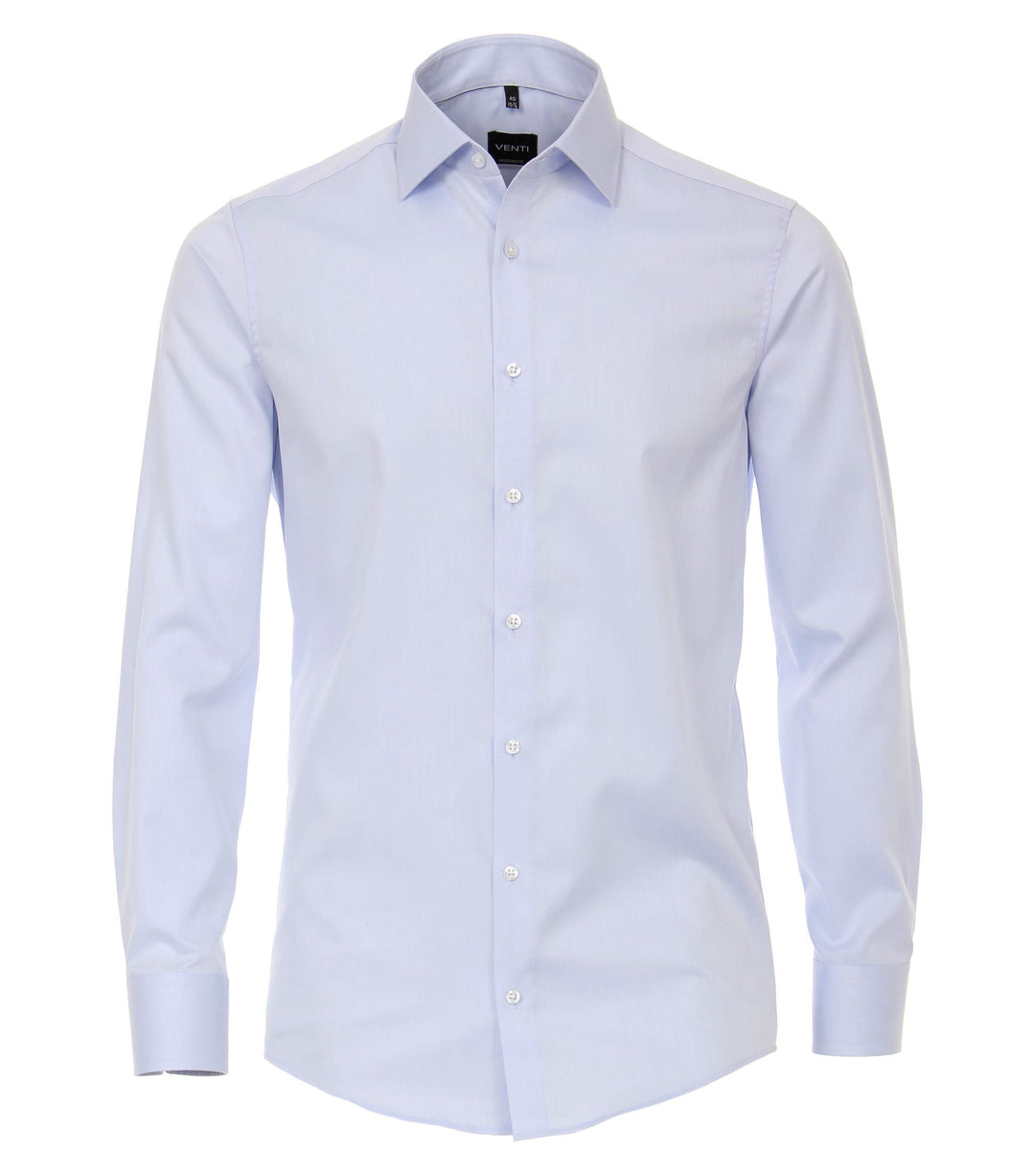 Venti Herren Twill Hemd unifarben extra Langer Arm 72cm Modern Fit 39 Extra Tall Hellblau, 39 Extra