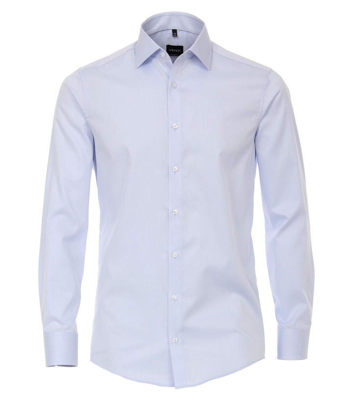 Venti Herren Twill Hemd unifarben extra Langer Arm 72cm Modern Fit 39 Extra Tall Hellblau, 39 Extra