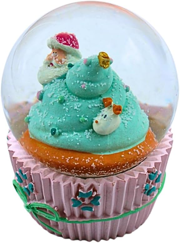 Schüttelkugel, Glaskugel Weihnachten, Weihnachtsmannkugel, Schneekugel als Weihnachtsmann mit Rentie