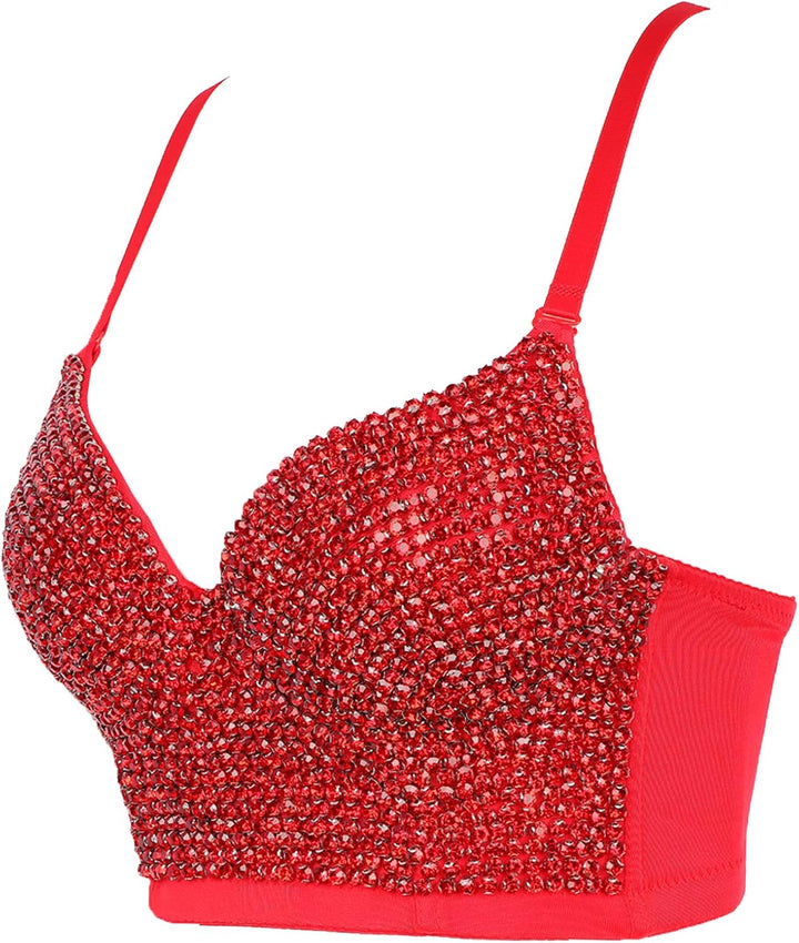 Woboren Damen Korsett Bustier BH Dessous Tank Top Trägertop Crop Top Corsage Schlanke Weste 