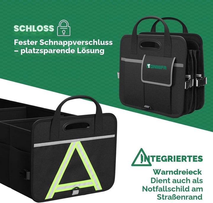 Robuster Kofferraum-Organizer mit grosser Kapazität, Multifach-Aufbewahrungsbox für SUV, Kombi &amp; Kle
