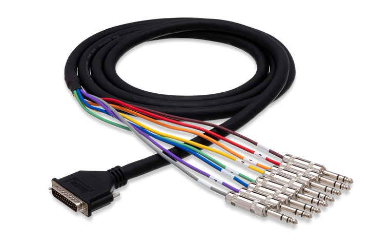Hosa DTP-803, Balanced Snake, DB25 to 1/4 in TRS, 3 m 3m, 3m