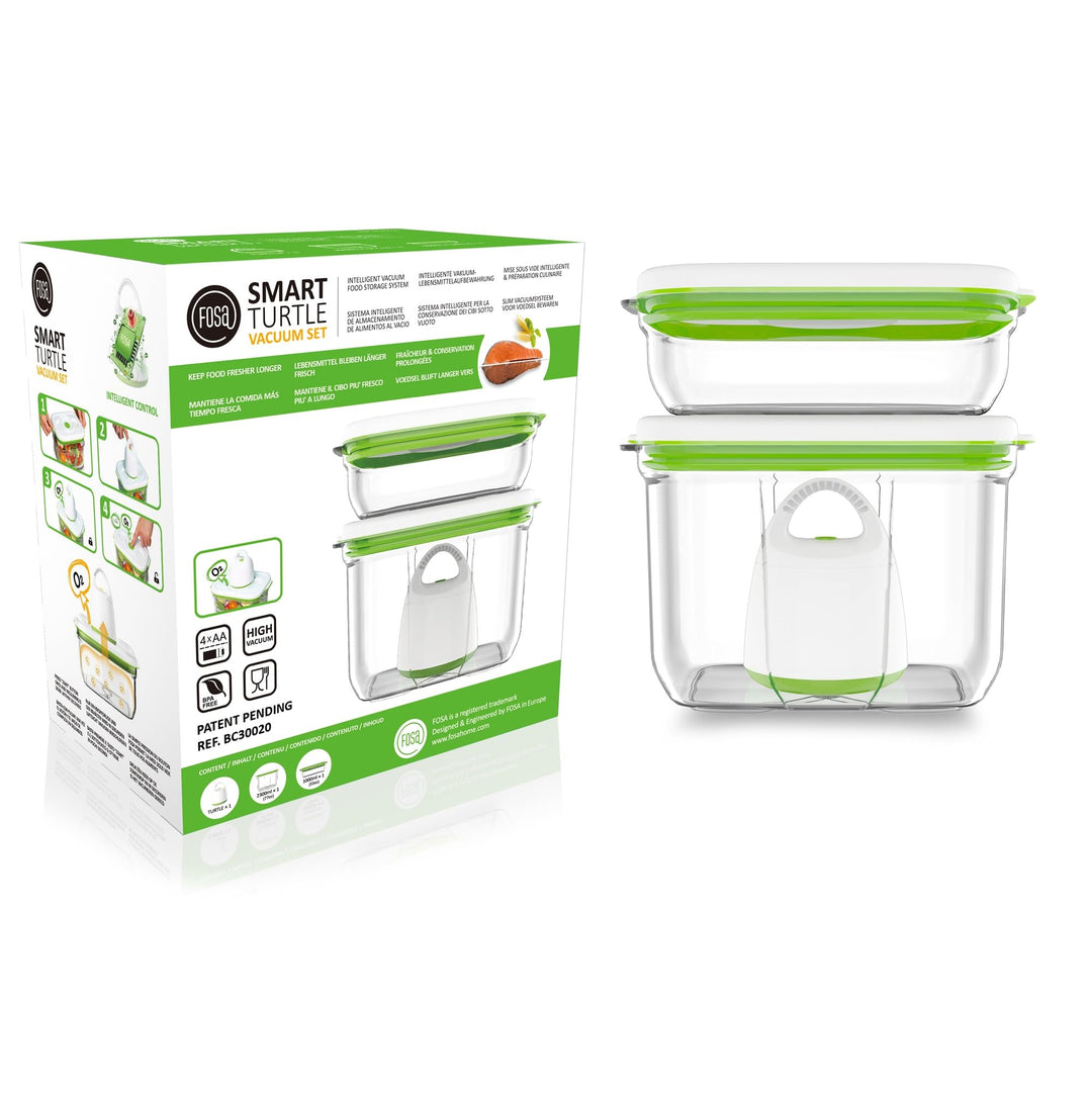 FOSA BARCELONA MIDI-STARTER-SET 3-teilig - BC30020 – Smarte Vakuum-Lebensmittelaufbewahrung – Vakuum