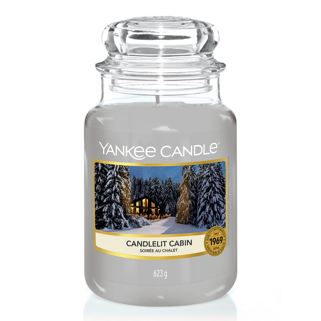 Yankee Candle Duftkerze im Glas (Grosse Kerze im Glas), Candlelit Cabin, Alpine Christmas Collection