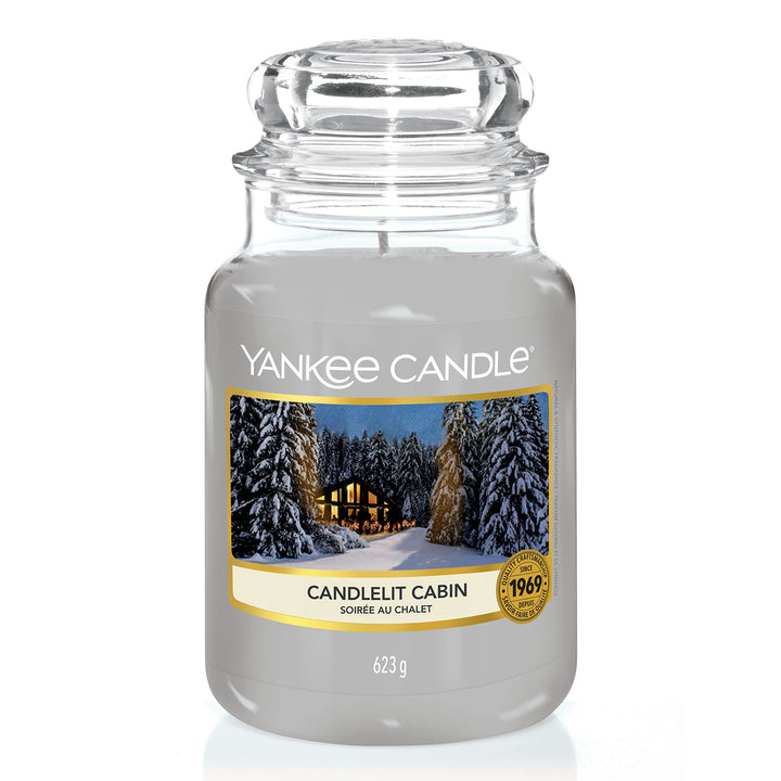 Yankee Candle Duftkerze im Glas (Grosse Kerze im Glas), Candlelit Cabin, Alpine Christmas Collection