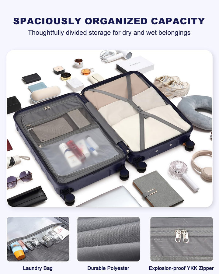 Sea choice Reisekoffer Set 5 Teilig ABS Hartschale Trolley Kofferset Gepäckset Grosse Kapazität Hand