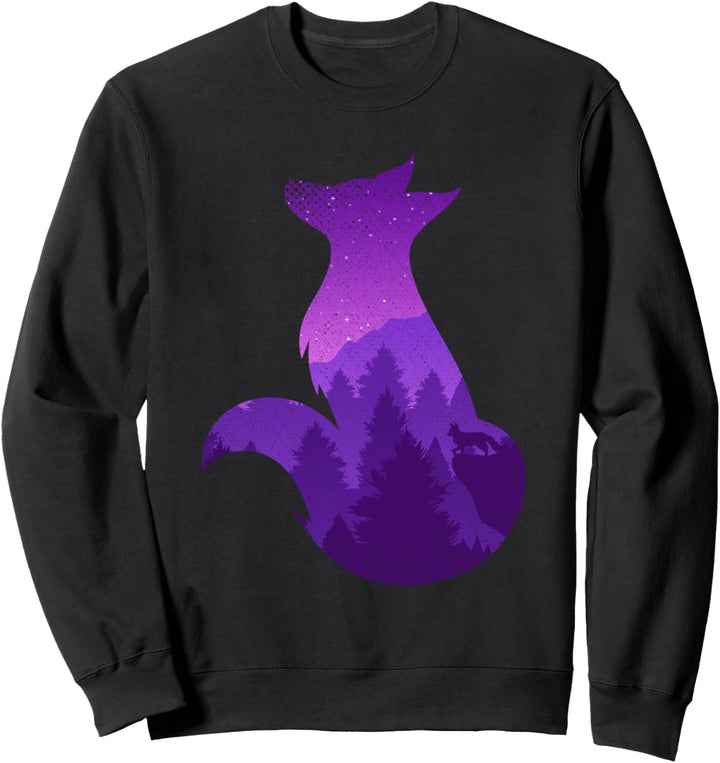 Tier des Waldes Natur Waldbewohner Tierfreund Galaxie Fuchs Sweatshirt