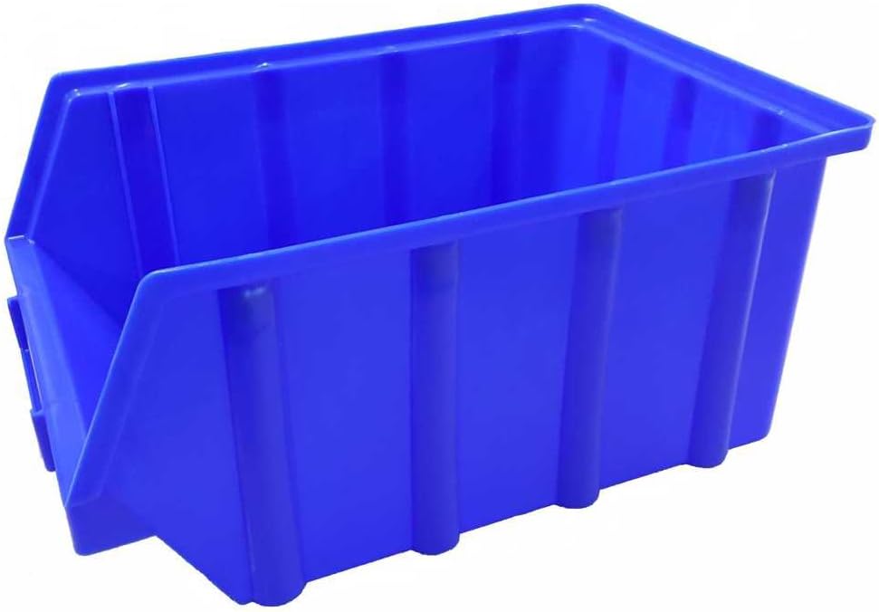 15 Stück Stapelboxen blau Gr.4 (222 x 340 x 157 mm) Kunststoff PP Sichtlagerkästen Stapelkästen ohne