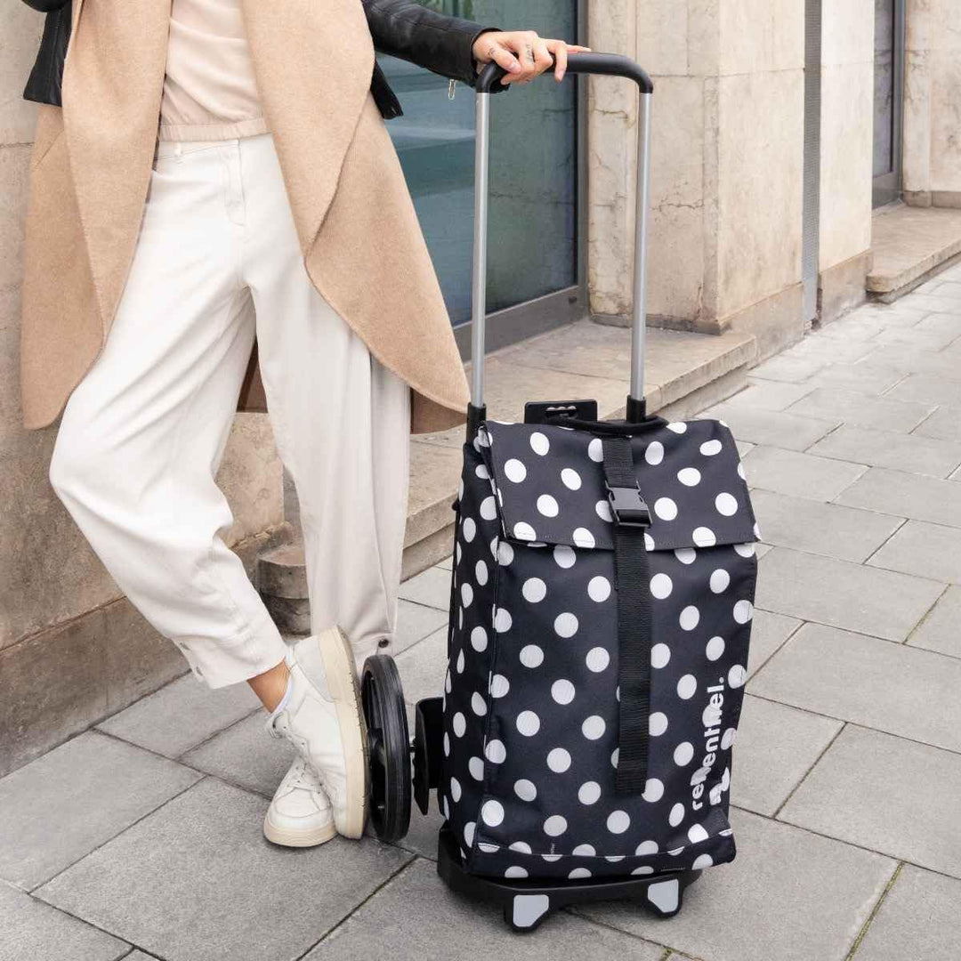reisenthel Citycruiser dots White – Praktische Einkaufstasche mit Mehreren grossen Fächern als Troll