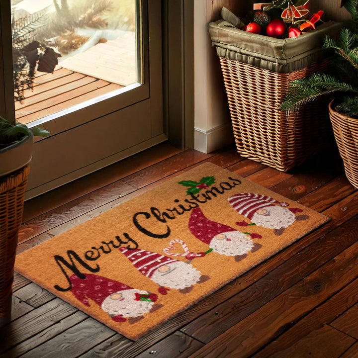 BRUBAKER Weihnachtsfussmatte für Aussen und Innen - Merry Christmas - 45 x 75 cm Schmutzfangmatte au