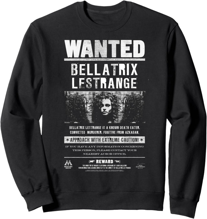 Harry Potter Bellatrix Lestrange Wanted Sweatshirt