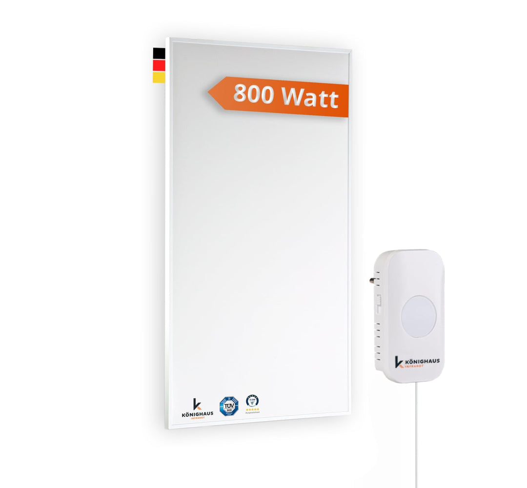 Infrarot Heizung Elektroheizung mit Thermostat 130, 300, 450, 600, 800, 1000 Watt - 5 Jahre Herstell