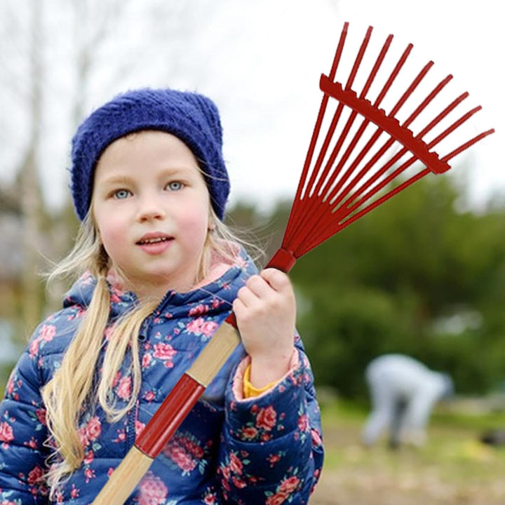 Rechen für Kinder, Rechen mit Holzgriff für Kinder | Garten-Rechen-Set für Kinder mit Holzgriff - Ga