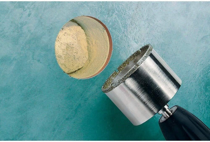 wolfcraft Ceramic Diamant-Lochsäge 5940000 – Bohrkrone inkl. Zentrierbohrer für den Akkuschrauber –