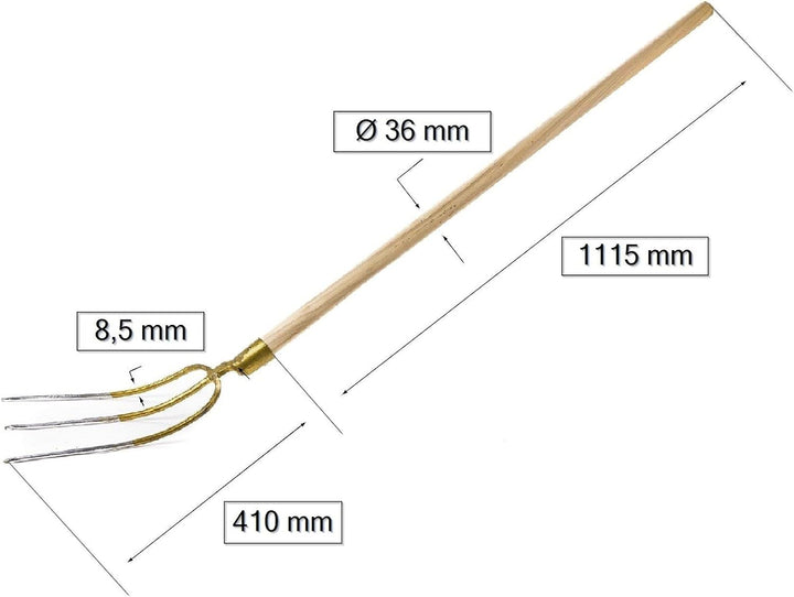 KOTARBAU® Forke 3 Zinken mit Stiel Heugabel Mistgabel Mistforke Gartengabel Gartenforke Dunggabel Sp