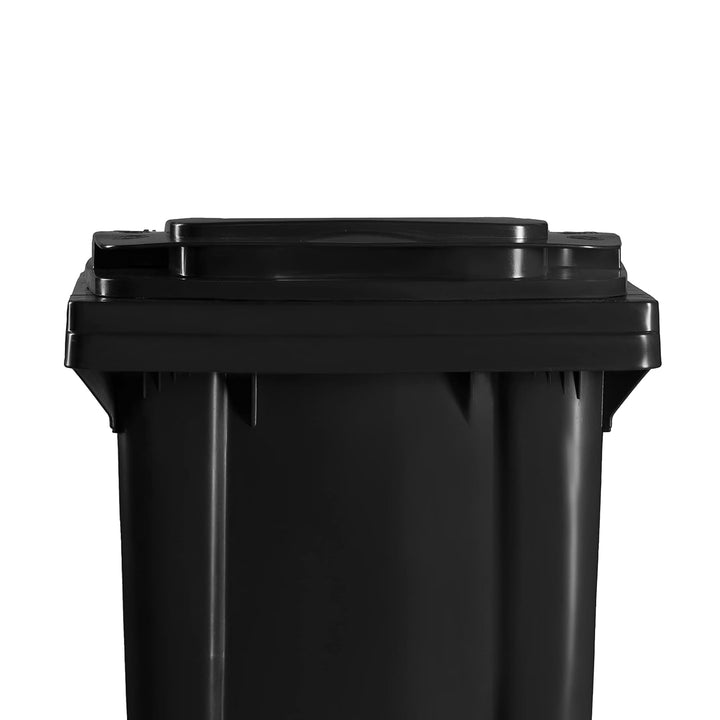 Hardwex Mülltonne mit 2 Rädern und Deckel, Müllgrossbehälter, Abfalltonne, Mülleimer, Volumen: 120 L