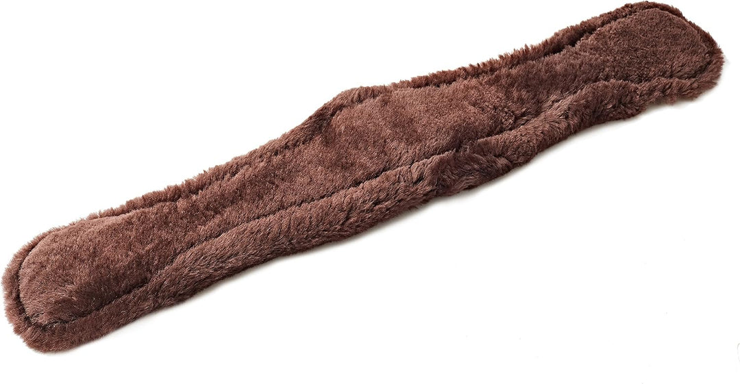 Engel Reitsport Lammfell Sattelgurt Dressur Kurzgurt Konturgurt E-Kontur Lammfell mocca Länge 36" 90