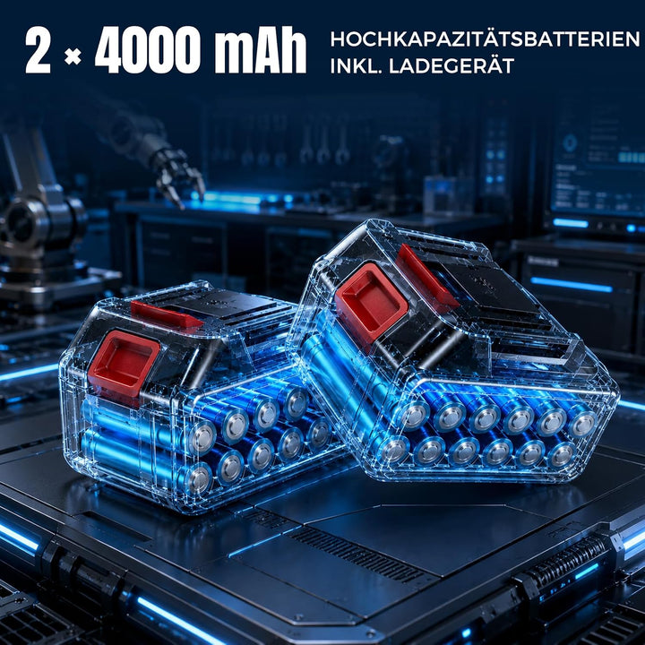 Akku Sacknähmaschine bürstenlos, 18V tragbare Handnähmaschine kompatibel mit Makita 18V Batterie, el