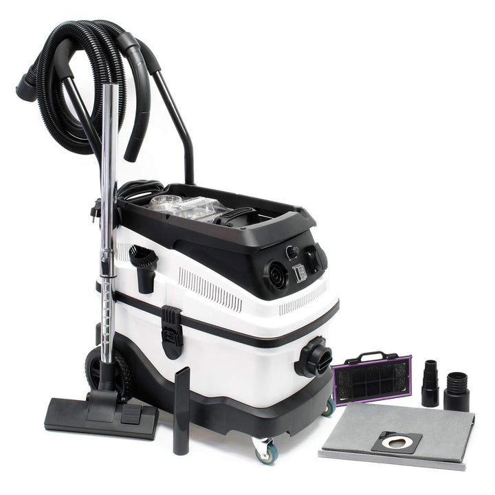 Wiltec Industriestaubsauger 1600 Watt & 30 Liter Behälter, Nass- und Trockensauger mit 3-Fach Filter