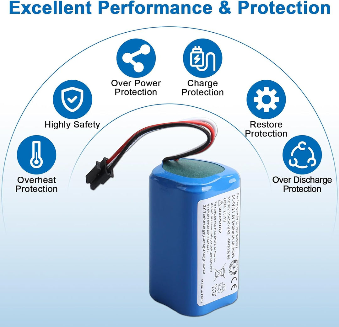 Ersatzakku Kompatibel mit AIRROBO P30 Vacuum Cleaner, Batterie Replacement for H18650CH-4S1PPCM2600