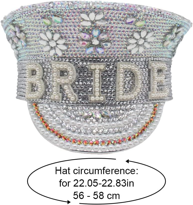 Frauen Militärkappe Handgefertigte Strassbraut Hut Glitzer Lace Baseball Cap Women Bling Cap Für Hoc