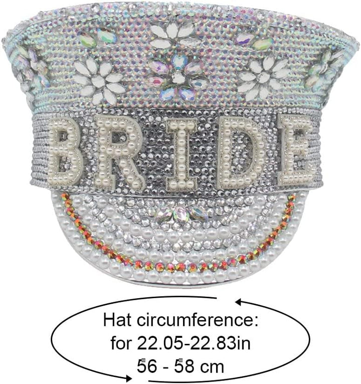 Frauen Militärkappe Handgefertigte Strassbraut Hut Glitzer Lace Baseball Cap Women Bling Cap Für Hoc