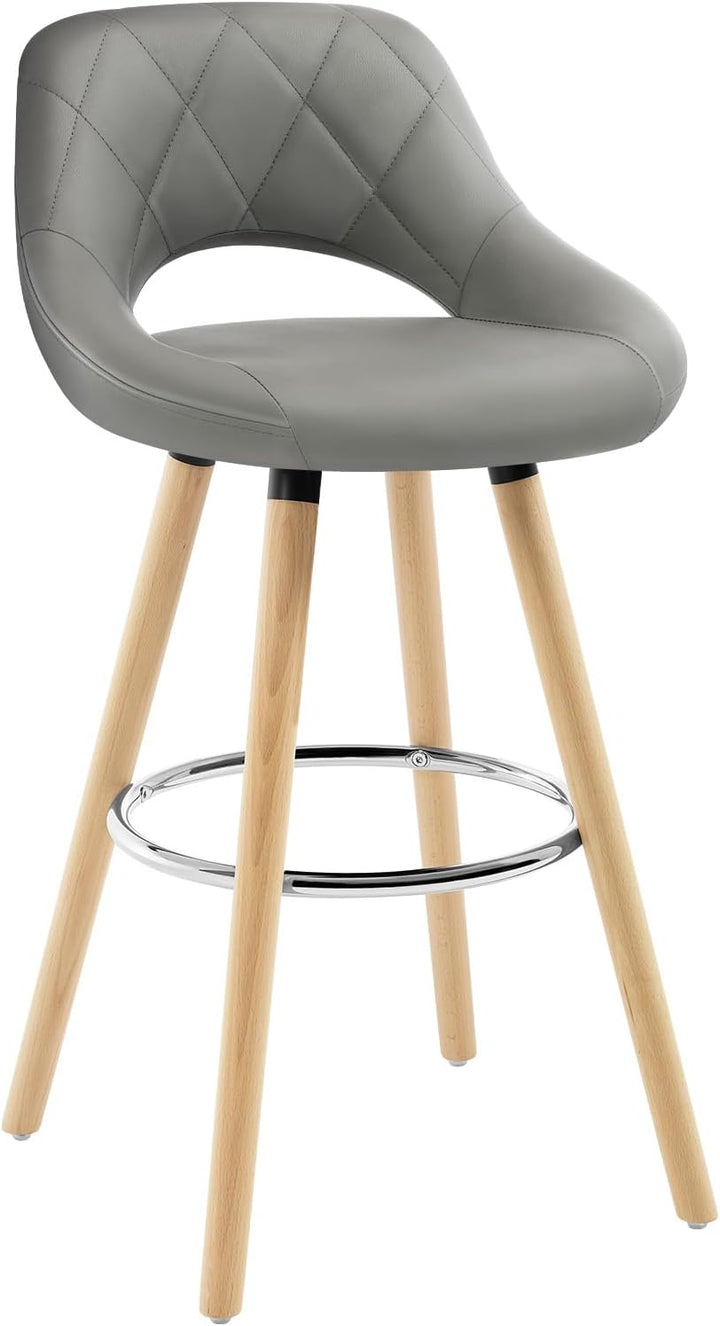WOLTU Barhocker 2er Set, Barstuhl Küchenhocker Thekenhocker, Hocker mit Rückenlehne Fussstütze, aus