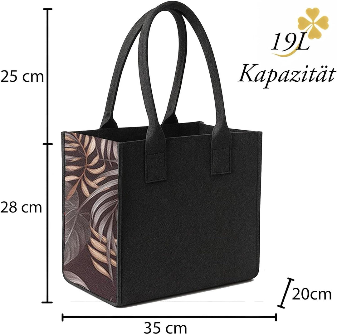 SILUK Filztasche Einkaufstasche aus stabilem Filz – geräumiger Shopper mit Tragegriffen, langlebig &