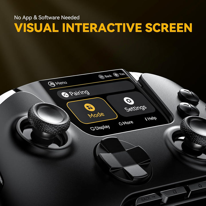 ManbaOne Interactive Screen Wireless Gaming Controller für PC/Switch/Switch 2/iOS/Android,Hall-Effek