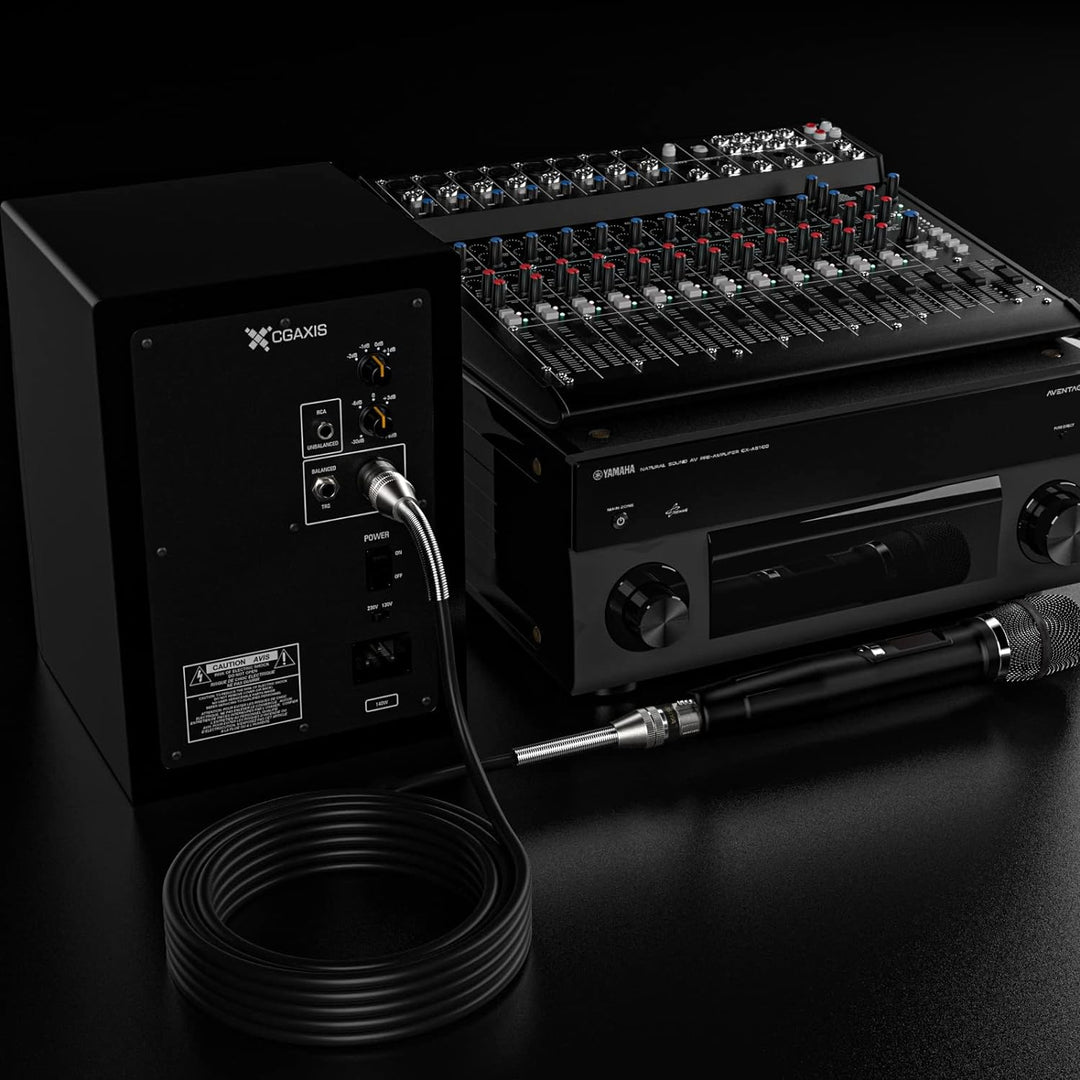 NUOSIYA XLR Kabel 20m 2Pack Symmetrisches Mikrofonkabel, Metallfeder SR Design XLR-Stecker auf Buchs