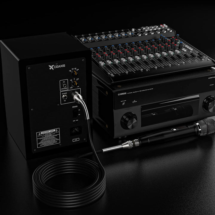 NUOSIYA XLR Kabel 2m 2Pack Symmetrisches Mikrofonkabel, Metallfeder SR Design XLR-Stecker auf Buchse